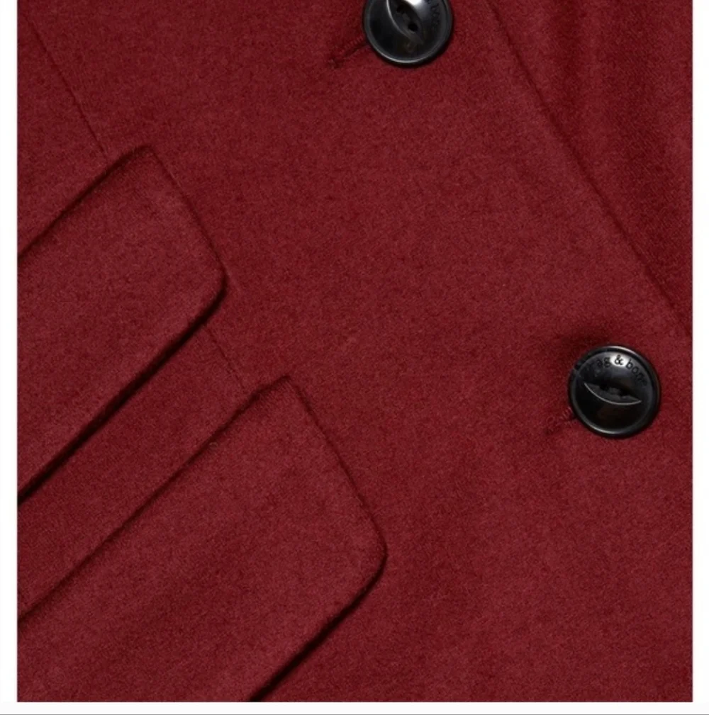 rag & bone Slade Blazer  Burgundy Sz 4 - Picture 10 of 16